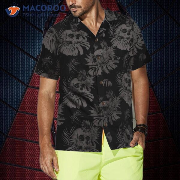 Seamless Gothic Skull And Butterfly Goth ‘s Hawaiian Shirt