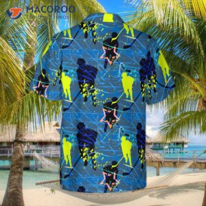 seamless hawaiian hockey pattern shirt 1