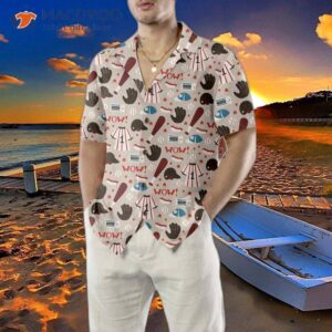 seamless pattern of baseball equipt hawaiian shirt button up shirt for and cool gift 4