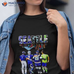 seattle skyline city players signatures shirt tshirt