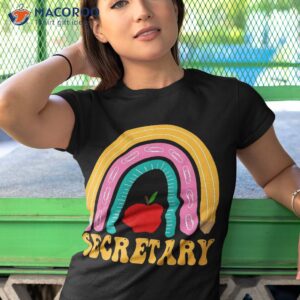 secretary rainbow pencil back to school appreciation shirt tshirt 1