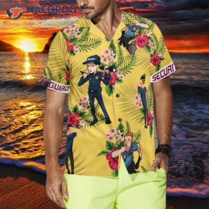 security guard wearing a hawaiian shirt 2