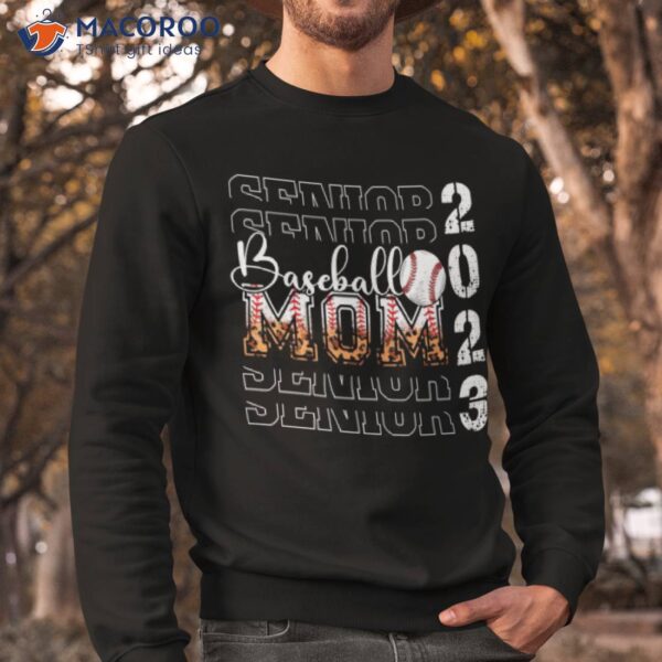 Senior 2023 Baseball Mom Leopard Shirt
