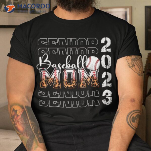 Senior 2023 Baseball Mom Leopard Shirt
