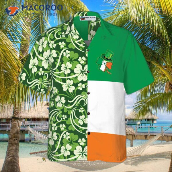 Shamrock And Flag Saint Patrick’s Day Irish Ireland Hawaiian Shirt