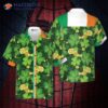 Shamrock And Gold Coins Are Symbols Of Saint Patrick’s Day In Ireland Hawaiian Shirts Often Worn To Celebrate The Holiday.