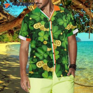 shamrock and gold coins are symbols of saint patrick s day in ireland hawaiian shirts often worn to celebrate the holiday 2