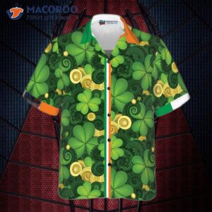 shamrock and gold coins are symbols of saint patrick s day in ireland hawaiian shirts often worn to celebrate the holiday 3