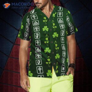 shamrock irish symbol hawaiian shirt 2