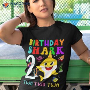 shark birthday 2 years old 2nd matching family shirt tshirt 1