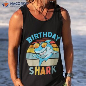 shark birthday toddler boys kids matching family boy shirt tank top