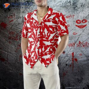 shark pattern eleven hawaiian shirt 2