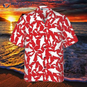 shark pattern eleven hawaiian shirt 3