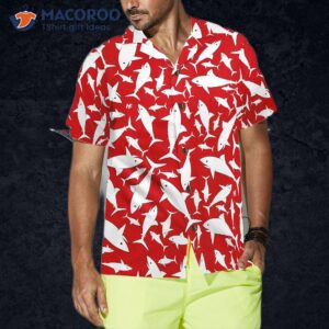 shark pattern eleven hawaiian shirt 4