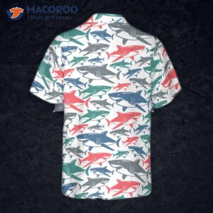 Shark-patterned Fourteen Hawaiian Shirt