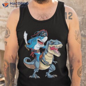 shark pirate dinosaur t rex shirt jawsome boys kids tank top