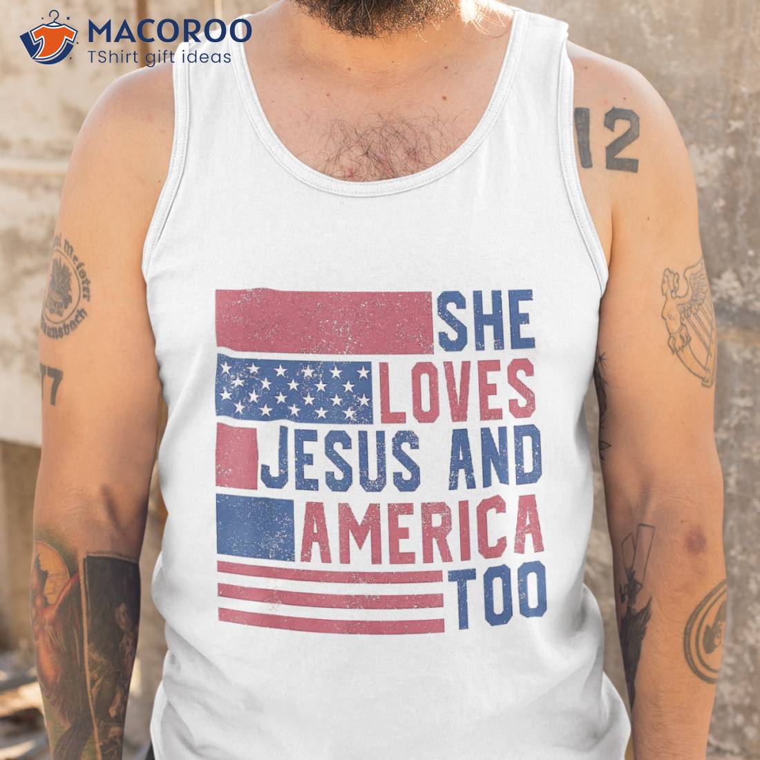 She Loves Jesus And America Too 4th Of July Patriotic Retro Shirt She Loves Jesus And America Too 4th Of July Patriotic Retro Shirt