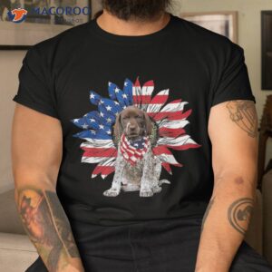 Shorthaired Pointer American Flag Sunflower Independence Day Shirt