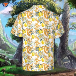 sicilian style lemon print hawaiian shirt 1