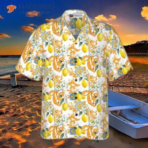 sicilian style lemon print hawaiian shirt 3