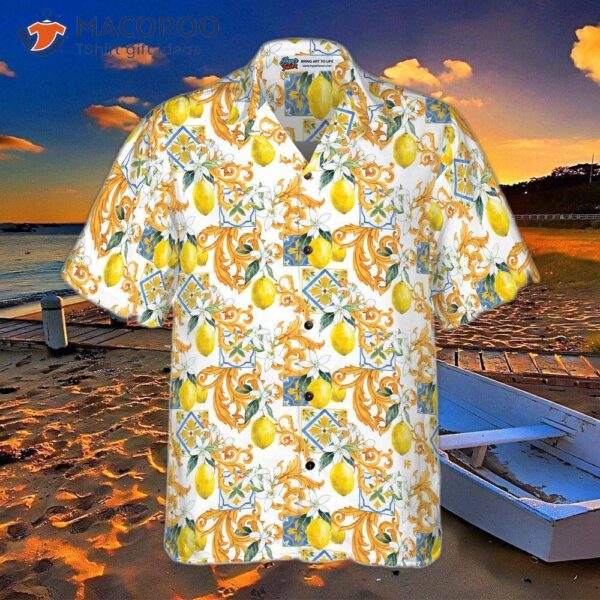 Sicilian-style, Lemon-print Hawaiian Shirt