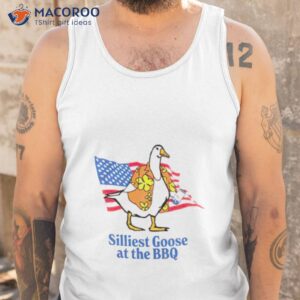 silliest goose at the bbq usa flag shirt tank top