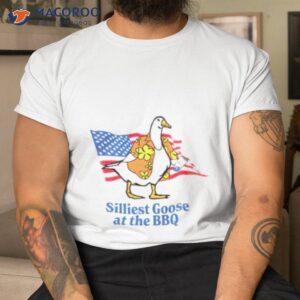 silliest goose at the bbq usa flag shirt tshirt