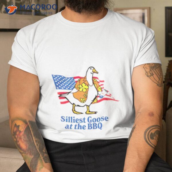 Silliest Goose At The Bbq Usa Flag Shirt