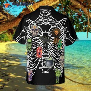Skeleton-decorated Halloween Hawaiian Shirt, Unique Shirt For And