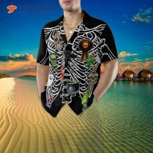 skeleton decorated halloween hawaiian shirt unique shirt for and 4