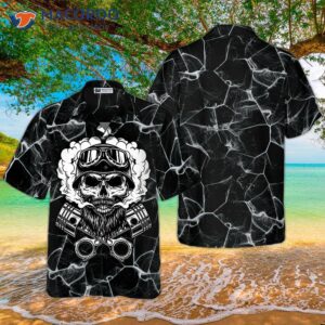 Skull Biker Motorcycle Hawaiian Shirt, Shirts For And