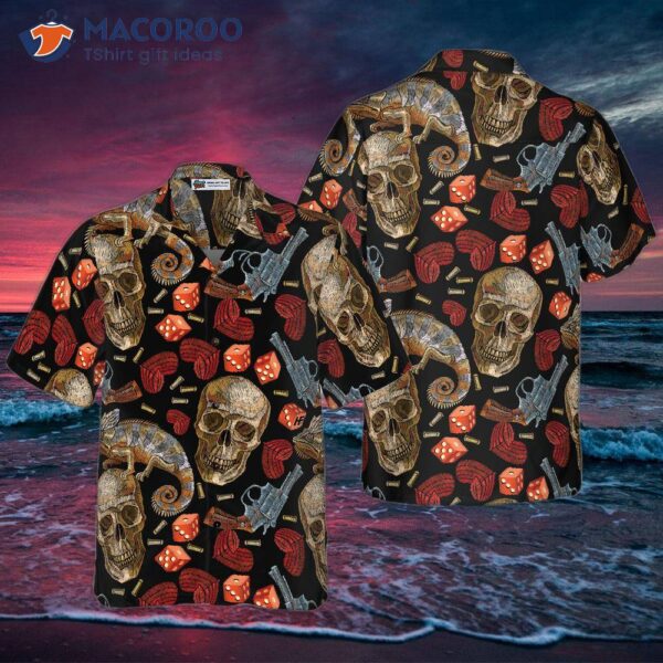 Skull Chameleon Hawaiian Shirt