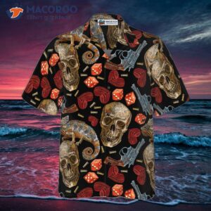 skull chameleon hawaiian shirt 3