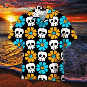 Skull Flower Hawaiian Shirts