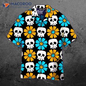 Skull Flower Hawaiian Shirts