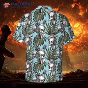 skull gift pineapple cone tropical hawaiian shirt 1