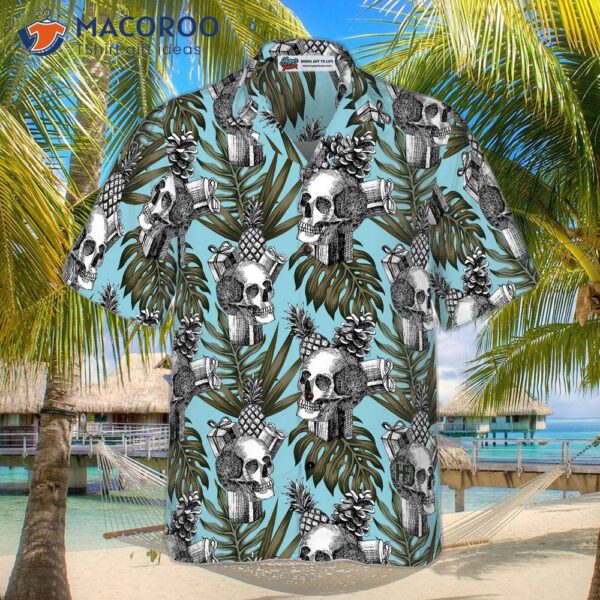 Skull-gift Pineapple-cone Tropical Hawaiian Shirt