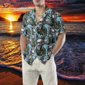 skull gift pineapple cone tropical hawaiian shirt 4