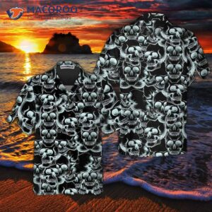 Skull Head Drawing Pattern Hawaiian Shirt, Art Best Shirt For And