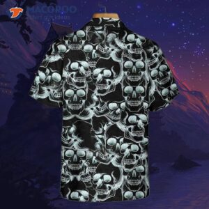 skull head drawing pattern hawaiian shirt art best shirt for and 1