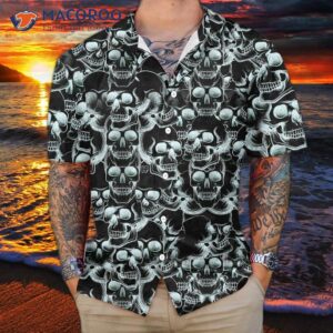 skull head drawing pattern hawaiian shirt art best shirt for and 3