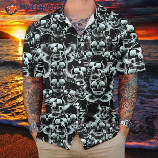 Skull Head Drawing Pattern Hawaiian Shirt, Art Best Shirt For And