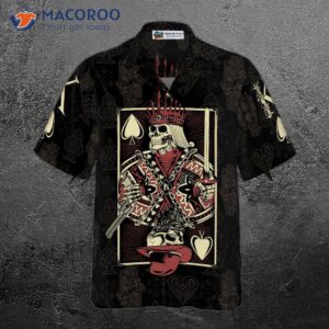 skull king of spades card hawaiian shirt 3