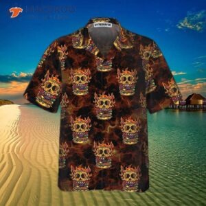 Skull Monster Burger Hawaiian Shirt, Unique Flame Shirt 2 skull monster burger hawaiian shirt unique flame shirt 2