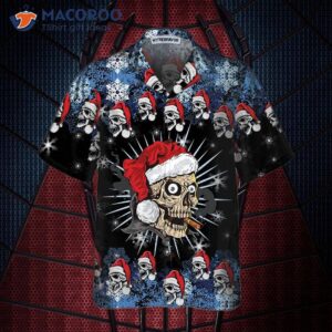 Skull Naughty Face Christmas Edition Hawaiian Shirt, Unique Gift For 2 skull naughty face christmas edition hawaiian shirt unique gift for 2