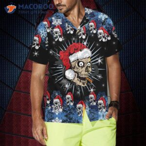 Skull Naughty Face Christmas Edition Hawaiian Shirt, Unique Gift For 3 skull naughty face christmas edition hawaiian shirt unique gift for 3