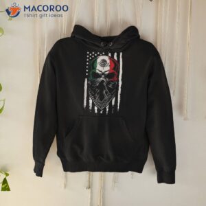 skull patriotic mexican american aztec day of the dead shirt hoodie