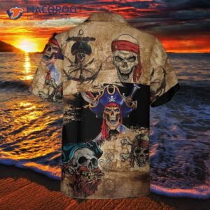skull pirate hawaiian shirt cool shirt for gift idea 1
