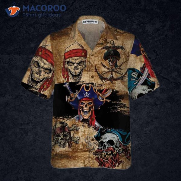 Skull Pirate Hawaiian Shirt: Cool Shirt For – Gift Idea