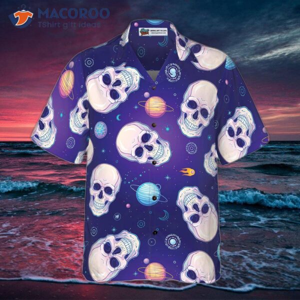 Skull Planet Out Of Space Hawaiian Shirt